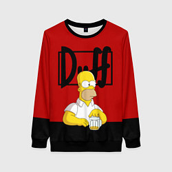 Женский свитшот Гомер и пиво Симпсоны Simpsons