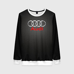 Свитшот женский Audi карбон, цвет: 3D-белый