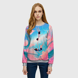 Свитшот женский Дитя погоды арт, цвет: 3D-меланж — фото 2