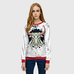 Свитшот женский Bull!, цвет: 3D-красный — фото 2