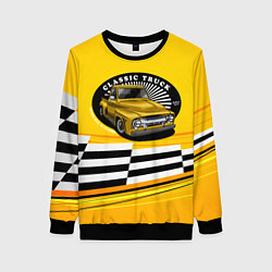 Женский свитшот Желтый ретро-автомобиль