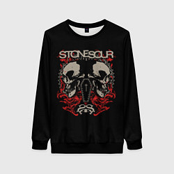 Свитшот женский Stone Sour рок, цвет: 3D-черный