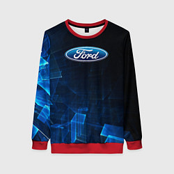 Свитшот женский Ford форд abstraction, цвет: 3D-красный