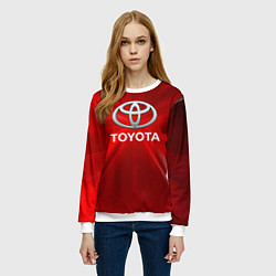 Свитшот женский Toyota тойота, цвет: 3D-белый — фото 2