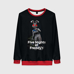 Свитшот женский Five Nights at Freddys: Security Breach - кролик В, цвет: 3D-красный