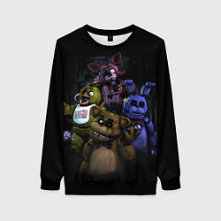 Свитшот женский Five Nights at Freddys - FNAF персонажи игры, цвет: 3D-черный