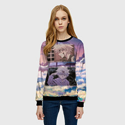 Свитшот женский Киллуа Золдик Хантер х Хантер, цвет: 3D-черный — фото 2