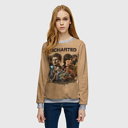 Свитшот женский Uncharted Анчартед, цвет: 3D-меланж — фото 2