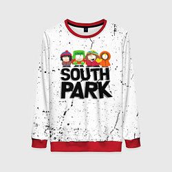 Свитшот женский Южный парк мультфильм - персонажи South Park, цвет: 3D-красный