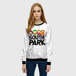 Свитшот женский Южный парк мультфильм - персонажи South Park, цвет: 3D-черный — фото 2