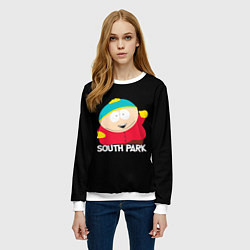 Свитшот женский Южный парк - Эрик Eric, цвет: 3D-белый — фото 2