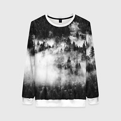 Женский свитшот Мрачный лес - туман