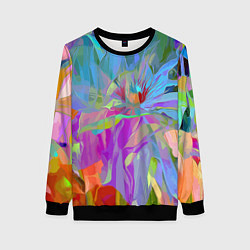 Свитшот женский Abstract color pattern Summer 2022, цвет: 3D-черный