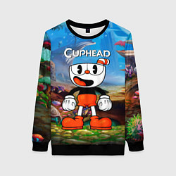 Женский свитшот Cuphead Красная чашечка