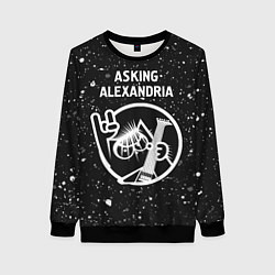 Свитшот женский Asking Alexandria - КОТ - Краска, цвет: 3D-черный