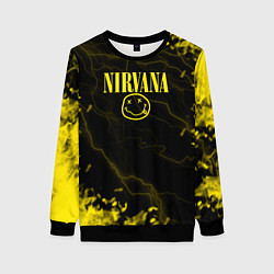 Свитшот женский Nirvana молнии, цвет: 3D-черный