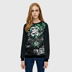 Свитшот женский Большой братан, цвет: 3D-черный — фото 2