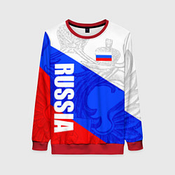 Женский свитшот RUSSIA - SPORTWEAR - ТРИКОЛОР