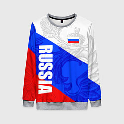 Женский свитшот RUSSIA - SPORTWEAR - ТРИКОЛОР