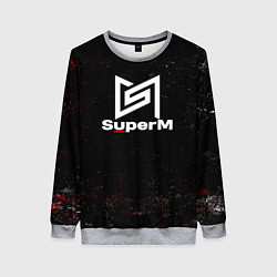 Свитшот женский Superm мелкие брызги красок, цвет: 3D-меланж
