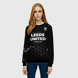 Свитшот женский Leeds United Форма Champions, цвет: 3D-черный — фото 2