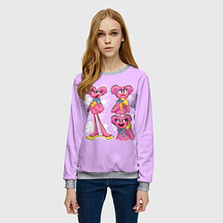 Свитшот женский РАЗНАЯ КИССИ МИССИ KISSY MISSY, цвет: 3D-меланж — фото 2