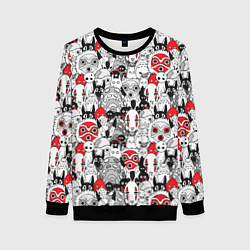 Свитшот женский Studio Ghibli Stars, цвет: 3D-черный