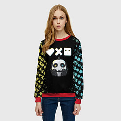 Свитшот женский Love, Death and Robots Pattern, цвет: 3D-красный — фото 2