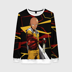 Свитшот женский One Punch Man - Сайтама-аниме, цвет: 3D-белый