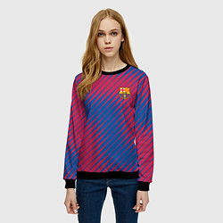 Свитшот женский Fc barcelona барселона fc абстракция, цвет: 3D-черный — фото 2
