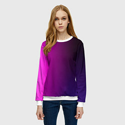Свитшот женский VIOLET gradient, цвет: 3D-белый — фото 2