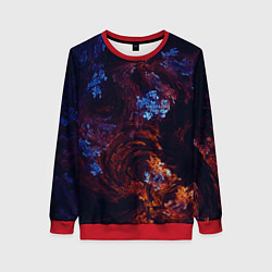 Женский свитшот Синие и Красные Коралловые Рифы