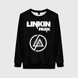 Свитшот женский Linkin Park логотип и надпись, цвет: 3D-черный
