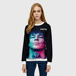 Свитшот женский Нилетто - модная музыка, цвет: 3D-белый — фото 2