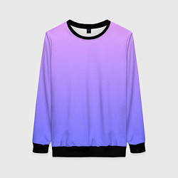 Свитшот женский PINK-PURPLE GRADIENT ГРАДИЕНТ РОЗОВО-ФИОЛЕТОВЫЙ, цвет: 3D-черный