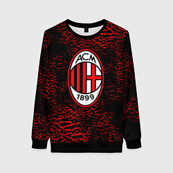 Свитшот женский Ac milan фк милан logo, цвет: 3D-черный