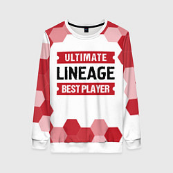 Женский свитшот Lineage: красные таблички Best Player и Ultimate