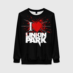 Свитшот женский Linkin Park Сердце, цвет: 3D-черный