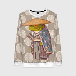 Женский свитшот Самурай-лягушка воин