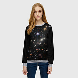 Свитшот женский Новое изображение ранней вселенной от Джеймса Уэбб, цвет: 3D-меланж — фото 2