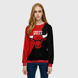 Свитшот женский Chicago Bulls NBA, цвет: 3D-красный — фото 2