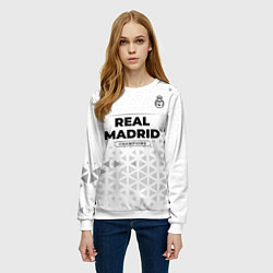 Свитшот женский Real Madrid Champions Униформа, цвет: 3D-белый — фото 2