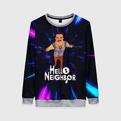 Женский свитшот Hello Neighbor Привет сосед Бегущий сосед