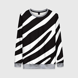 Женский свитшот Анималистичный рисунок зебра