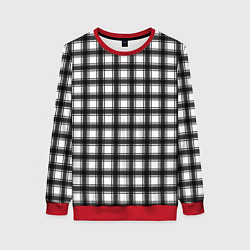 Женский свитшот Black and white trendy checkered pattern