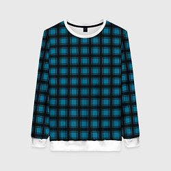 Женский свитшот Black and blue plaid