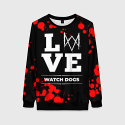 Свитшот женский Watch Dogs Love Классика, цвет: 3D-черный