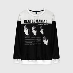 Свитшот женский With The Beatles Битломания, цвет: 3D-белый