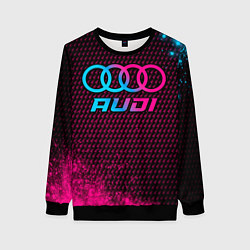 Свитшот женский Audi - neon gradient, цвет: 3D-черный