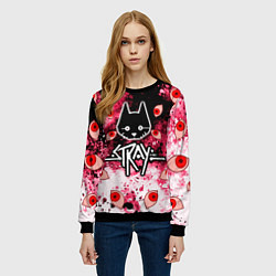 Свитшот женский STRAY HORROR, цвет: 3D-черный — фото 2